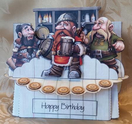 Sensible Drinkings No Fun 3D Shelf Card Kit by Deloraine Neubauer