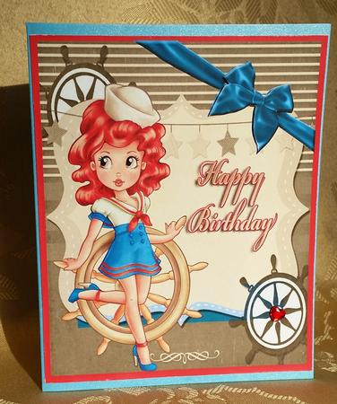Cute Sailor Girl - Happy Birthday #5 by Deloraine Neubauer
