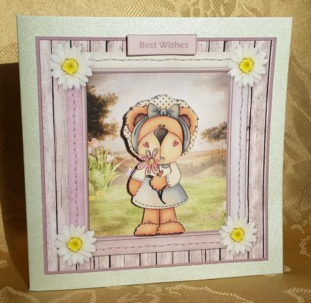 A Daisy for You 7x7 Card with Decoupage by Deloraine Neubauer