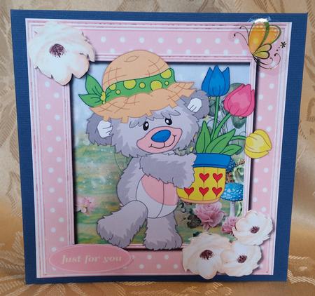 Eligie Bear Tiptoe Through the Tulips by Deloraine Neubauer
