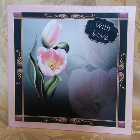 Pretty Pink Tulips 8x8 Quick Topper by Deloraine Neubauer