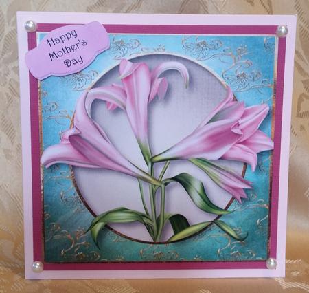 Beautiful Liliac Lilies 8x8 Quick Topper by Deloraine Neubauer