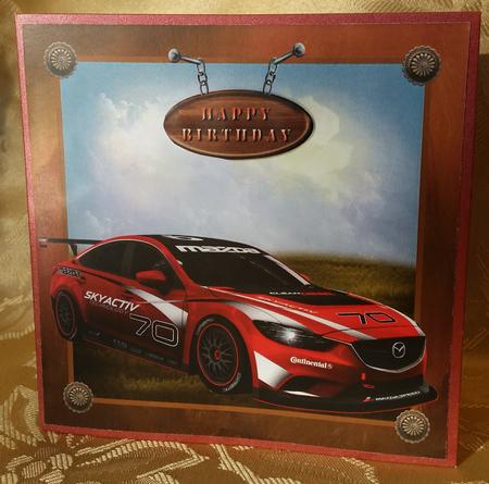 Race Car Card Front (6) by Deloraine Neubauer