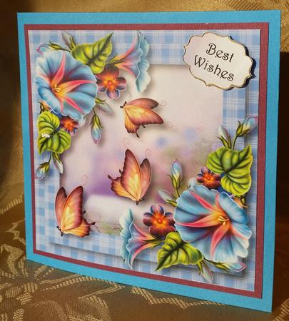 Floral & Flutters - Morning Glory 8x8 Quick Topper by Deloraine Neubauer
