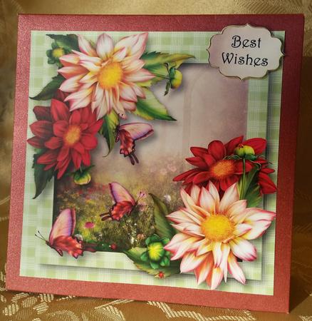 Floral & Flutters - Dahlia Blooms 8x8 Quick Topper by Deloraine Neubauer