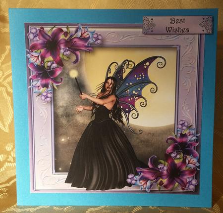 'lumos' with Purple Lilies 8x8 Quick Topper by Deloraine Neubauer