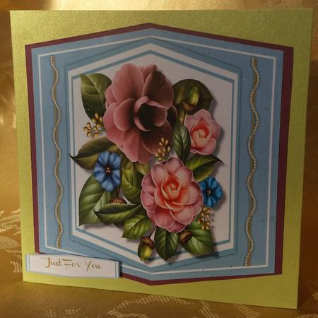 Beautiful Camellias and Twisted Pearls  by Deloraine Neubauer