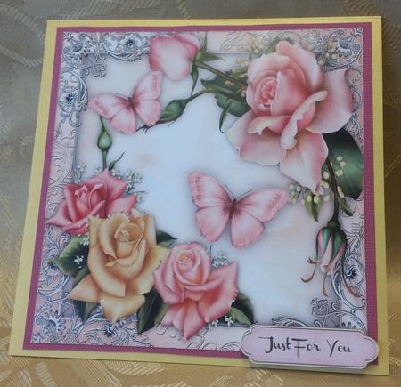 Beautiful Downton Roses and Butterfly's by Deloraine Neubauer