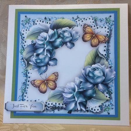Beautiful Roses and Butterflys  by Deloraine Neubauer