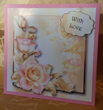 Pale Golden Pink 8x8 Quick Topper by Deloraine Neubauer