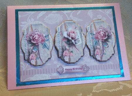Vintage Flowers Panel Card by Deloraine Neubauer