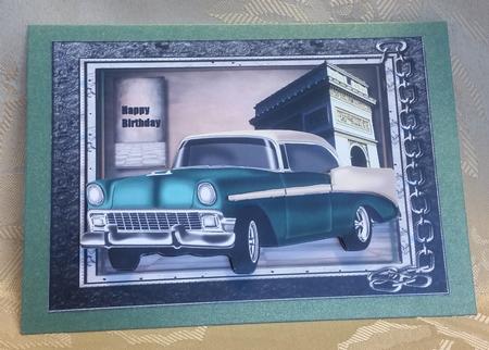 Male Card Classic Car 2 by Deloraine Neubauer