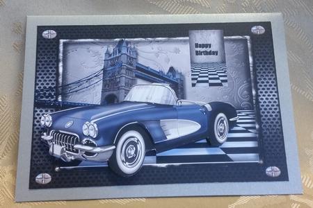 Male Card 1950's Car 2 by Deloraine Neubauer