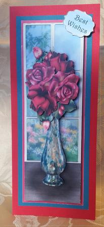 Vase of Vibrance Roses Large Dl by Deloraine Neubauer