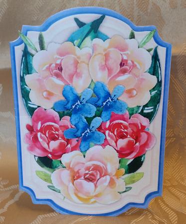Print, Cut,and Fold, Lovely Water Coloured Flowers by Deloraine Neubauer