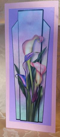 Art Deco Large Dl - Easter Callas by Deloraine Neubauer