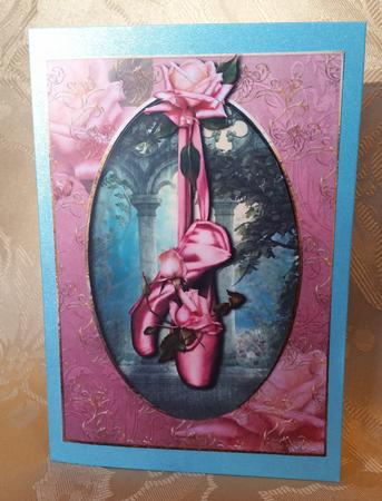 Ballet Shoes, Roses & Rose Frame by Deloraine Neubauer