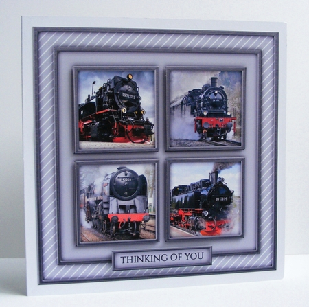 Vintage Trains Birthday Or Fathers Day Topper by Deloris Thiede
