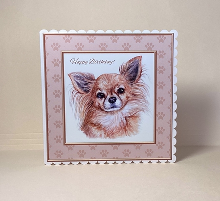 Cute Chihuahua Birthday Topper Plus Insert by Deloris Thiede