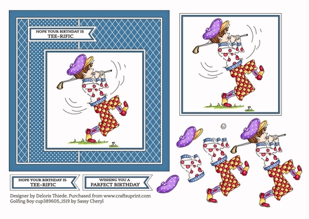 Crafty Bob's Sassy Cheryl Single: Sassy Boy Golfer by Deloris Thiede