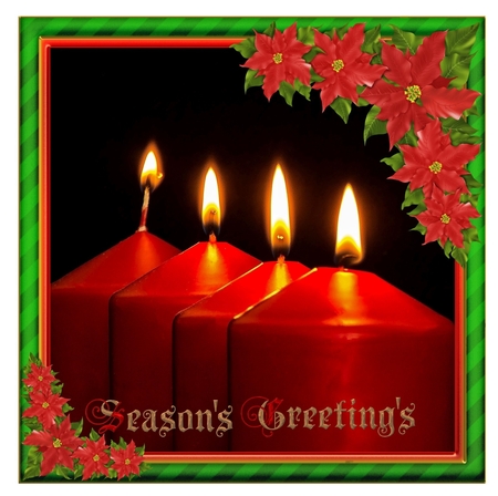 Christmas Square Frames set of 6 by Deloris Thiede