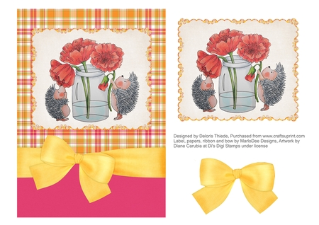 Summer Fun - Tan Texture Mats with Plaid Swirl Frames by Deloris Thiede