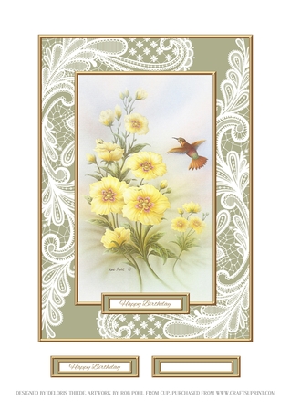 A5 Lace Frames Set 2 (Regal Rose Color Palette) by Deloris Thiede