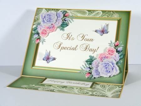 Its Your Special Day Easel Card Plus Envelope by Deloris Thiede