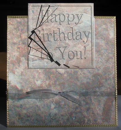Stone Birthday Easy Over the Edge Card N Spiral Pyramid by Denise Bending