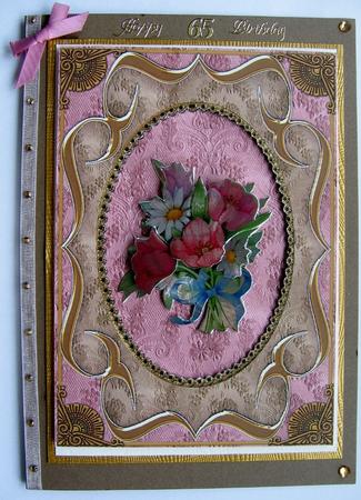 Happy Couple Fancy Bracket 7x5 Plain Card Front Frame by Denise Bending