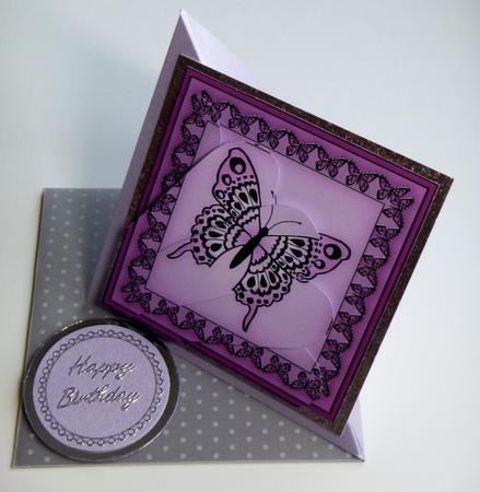 Big Butterfly Fan Pyramage Topper by Denise Bending