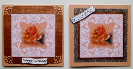 Apricot Rose and Lace by Denise Bending