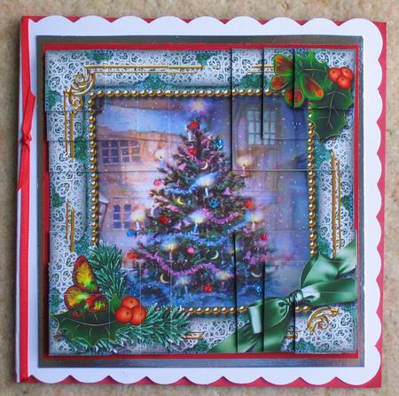 How Tree Looks Holly All 4 Corner Stacker Card Front by Denise Bending