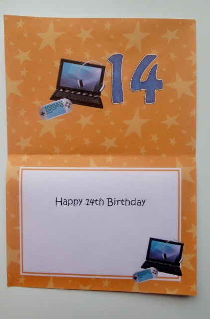 14th Birthday Gadgets & Gizmos 5x7 Insert by Denise Bending