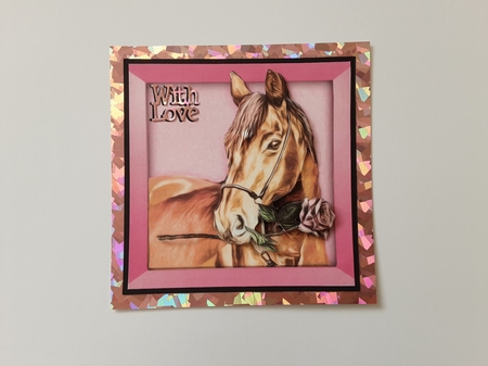 Horse With Rose Decoupage Sheet Featured Gallery Photo