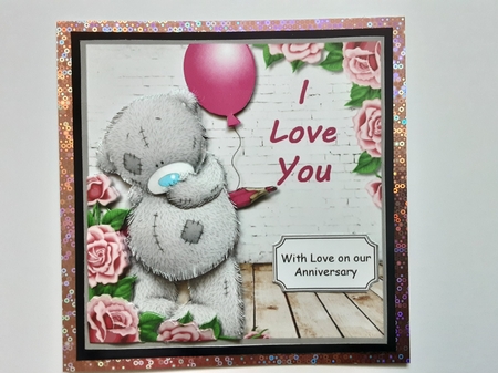 Tatty Teddy I Love You for Birthday, Anniversary or Valentines Day by Denise Bentley