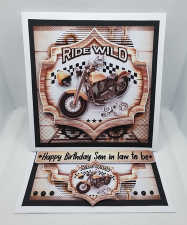 Male Card Motorcycle Themed Mini Kit by Denise Clark