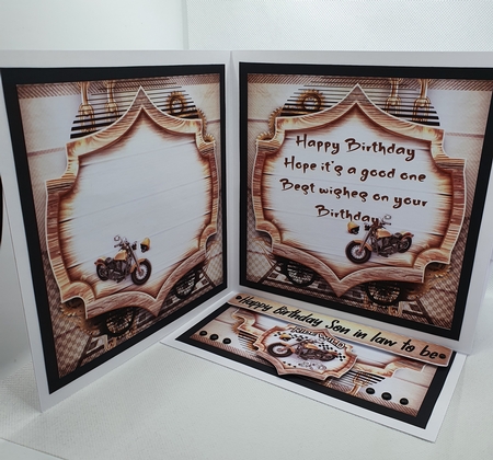 Male Card Motorcycle Themed Mini Kit by Denise Clark