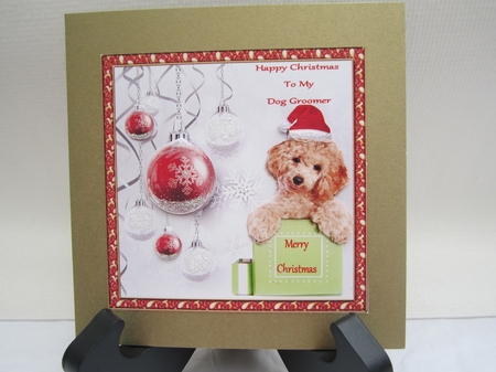 Cute dog Christmas by Denise Lada