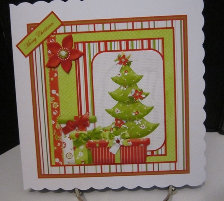 Festive Christmas tree 6x6 by Denise Lada