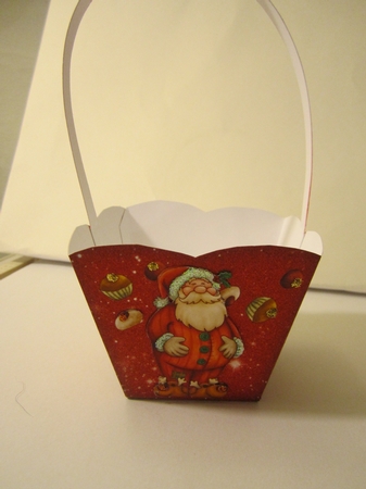 Cute Christmas Gift Basket with Elements by Denise Lada