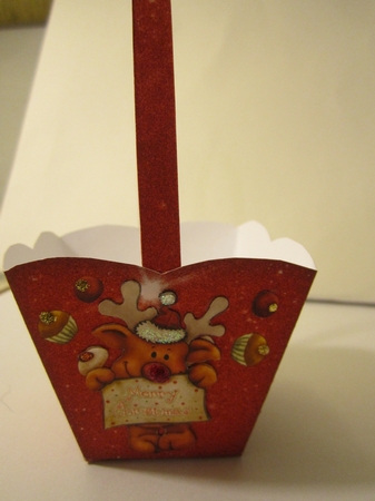 Cute Christmas Gift Basket with Elements by Denise Lada