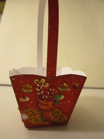 Cute Christmas Gift Basket with Elements by Denise Lada