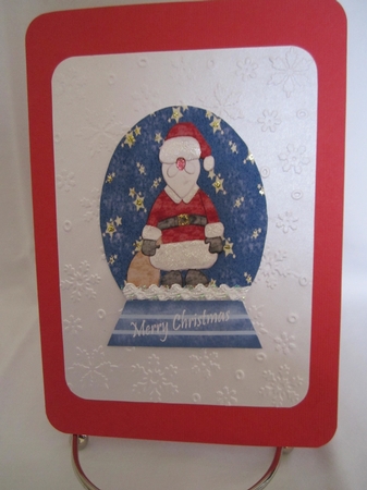 Santa Snowglobe by Denise Lada