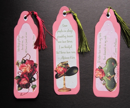 Roses Galore 2 Bookmarks Book Marks by Denise Lada