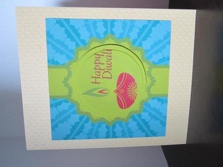 Diwali Deepa Indian Card Front / Topper by Denise Lada