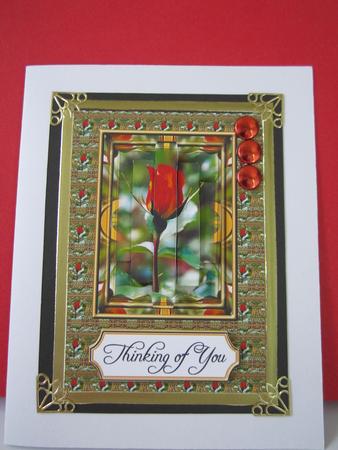 Red Rosebud by Denise Lada