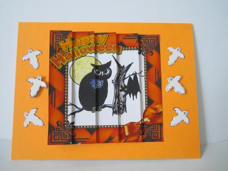 Hoot Halloween One Edge Side Stacker by Denise Lada