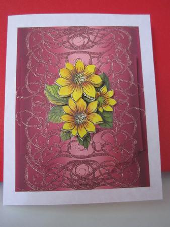 Metallic Card Base & Shaped Layer with Swirls 4 by Denise Lada
