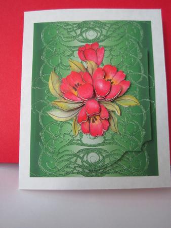 Metallic Card Base & Shaped Layer with Swirls 8 by Denise Lada